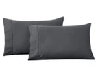 Essn 48x90cm Cotton Sateen Pillow Case 2-Pack - Charcoal