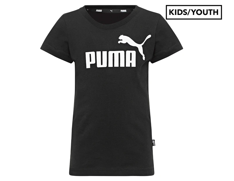 Puma Boys' Essentials Logo Tee / T-Shirt / Tshirt - Black
