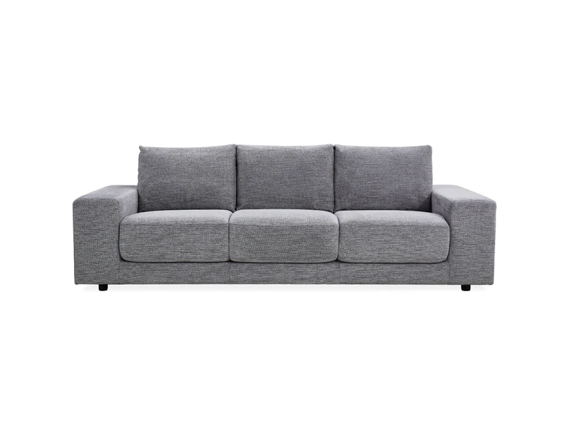 Eliana 4 Seater Sofa Fabric Uplholstered Lounge Couch - Fog