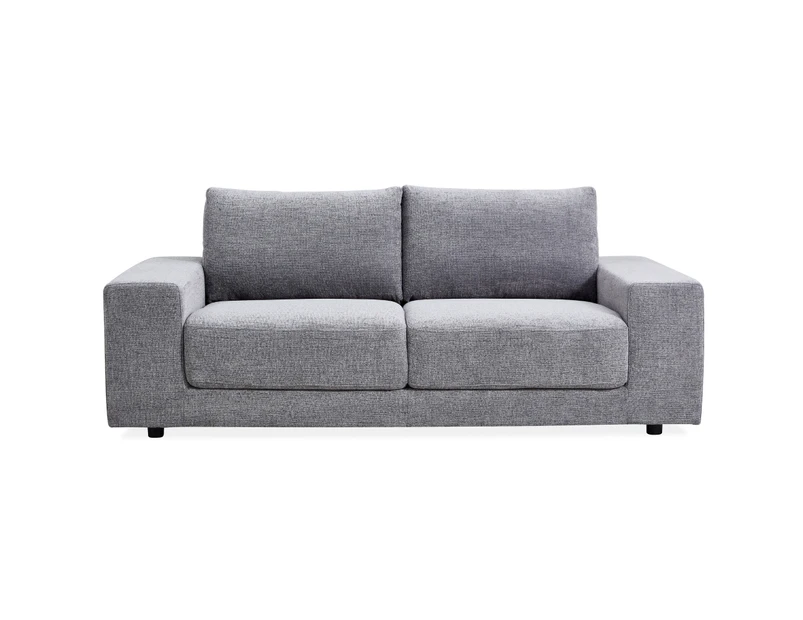 Eliana 3 Seater Sofa Fabric Uplholstered Lounge Couch - Fog