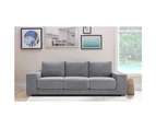 Eliana 4 Seater Sofa Fabric Uplholstered Lounge Couch - Fog