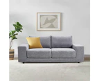 Eliana 3 Seater Sofa Fabric Uplholstered Lounge Couch - Fog