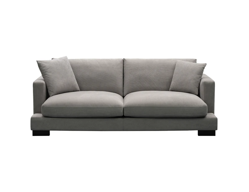 Royalty 3 Seater Sofa Fabric Uplholstered Lounge Couch - Grey