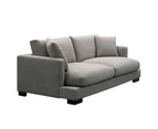 Royalty 3 Seater Sofa Fabric Uplholstered Lounge Couch - Grey