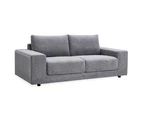 Eliana 4 + 3 Seater Sofa Fabric Uplholstered Lounge Couch - Fog