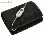 Dreamaker 160x120cm Coral Fleece Electric Heated Throw Blanket - Charcoal