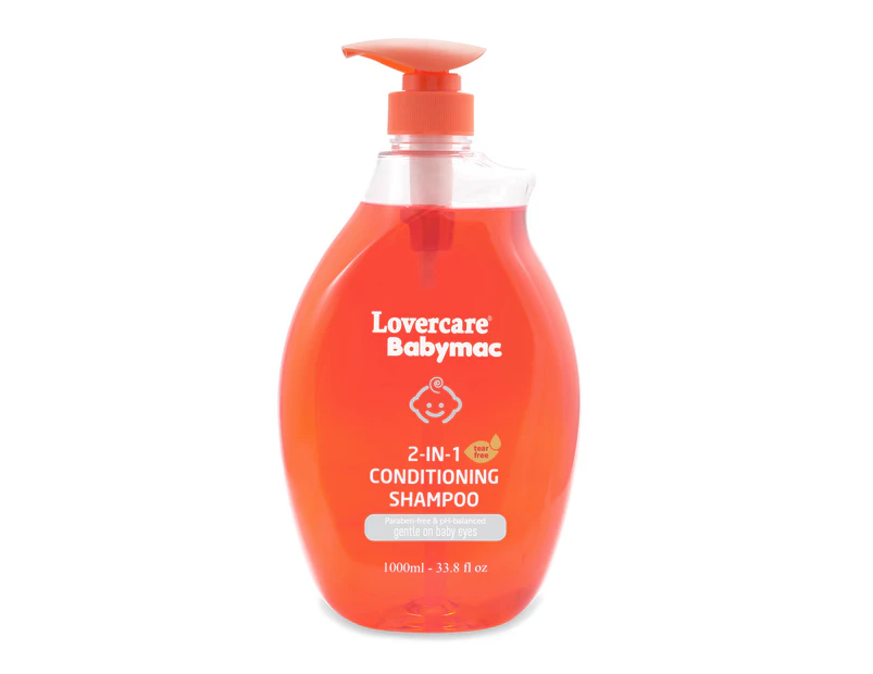 Pack of 2- Lovercare Babymac Baby 2in1 Conditioning Shampoo 1L