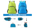 blue*Packable hiking backpack waterproof, collapsible backpack, suitable for travel,