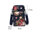 LandscapeSmall Cell Phone Purse for Women,3-Layers Zipper Nylon Shoulder bag Sport Armband Wallet