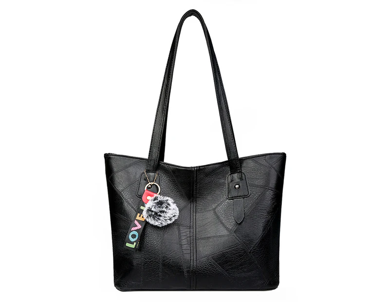 Stitching black*Women Tote Bags Top Handle  Handbags  Purse