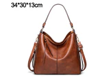 brown*Women Handbags Hobo Shoulder Bags Tote  Purse with Adjustable Strap