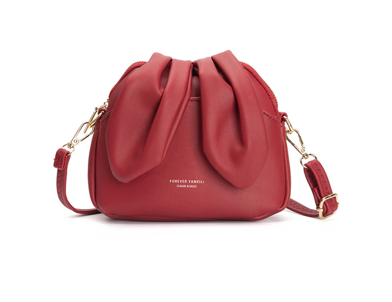 Dark red*Small Crossbody Bag,  Shoulder Bag with Zipper Pocket Adjustable Strap