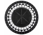 vidaXL Mosaic Fire Pit Table Black and White 68 cm Ceramic