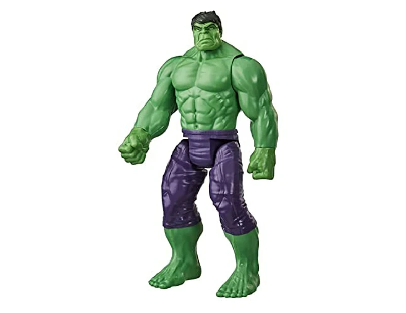 Marvel Avengers Titan Hero Series Blast Gear Deluxe Hulk Action Figure, 30-cm Toy, Inspired byMarvel Comics, For Children Aged 4 and Up,Green - Catch
