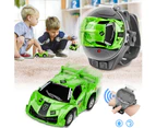 Watch Remote Control Car Toy for Kids with Dustproof Cover,Watch Car Toys Racing Car Toy with USB Charging,2022 Mini Watch Remote Control Car Toy-Green