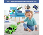 Watch Remote Control Car Toy for Kids with Dustproof Cover,Watch Car Toys Racing Car Toy with USB Charging,2022 Mini Watch Remote Control Car Toy-Green