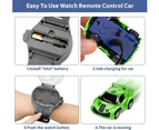 Watch Remote Control Car Toy for Kids with Dustproof Cover,Watch Car Toys Racing Car Toy with USB Charging,2022 Mini Watch Remote Control Car Toy-Green