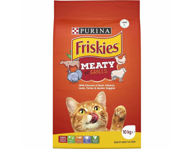 Friskies Meaty Grills Dry Cat Food 10kg
