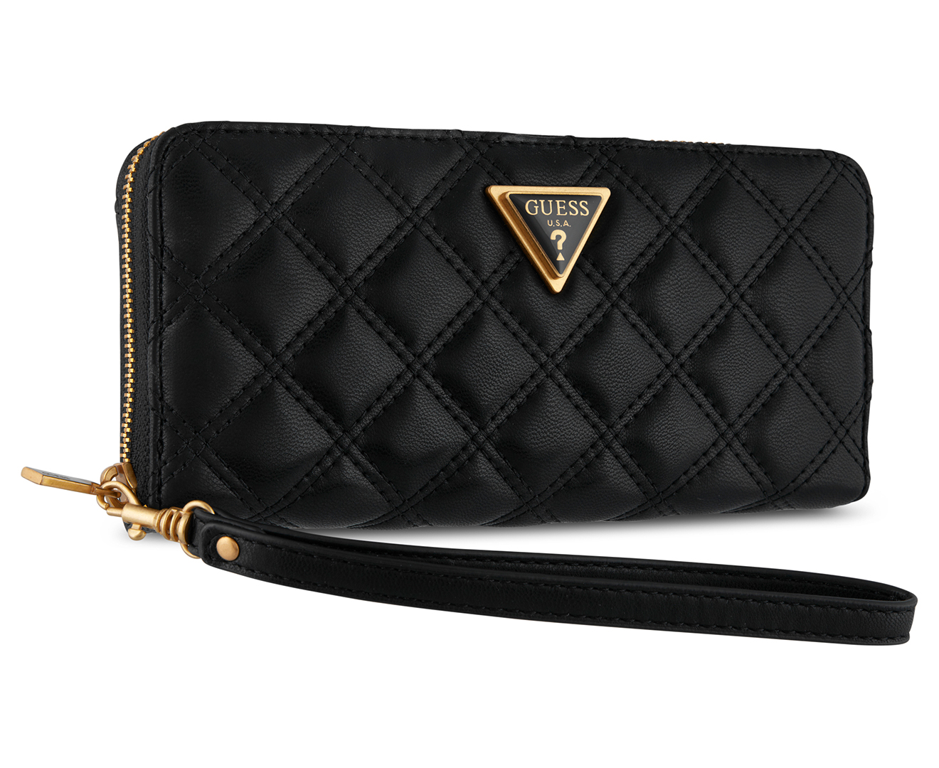 GUESS Giully Large Zip Around Wallet - Black | M.catch.com.au