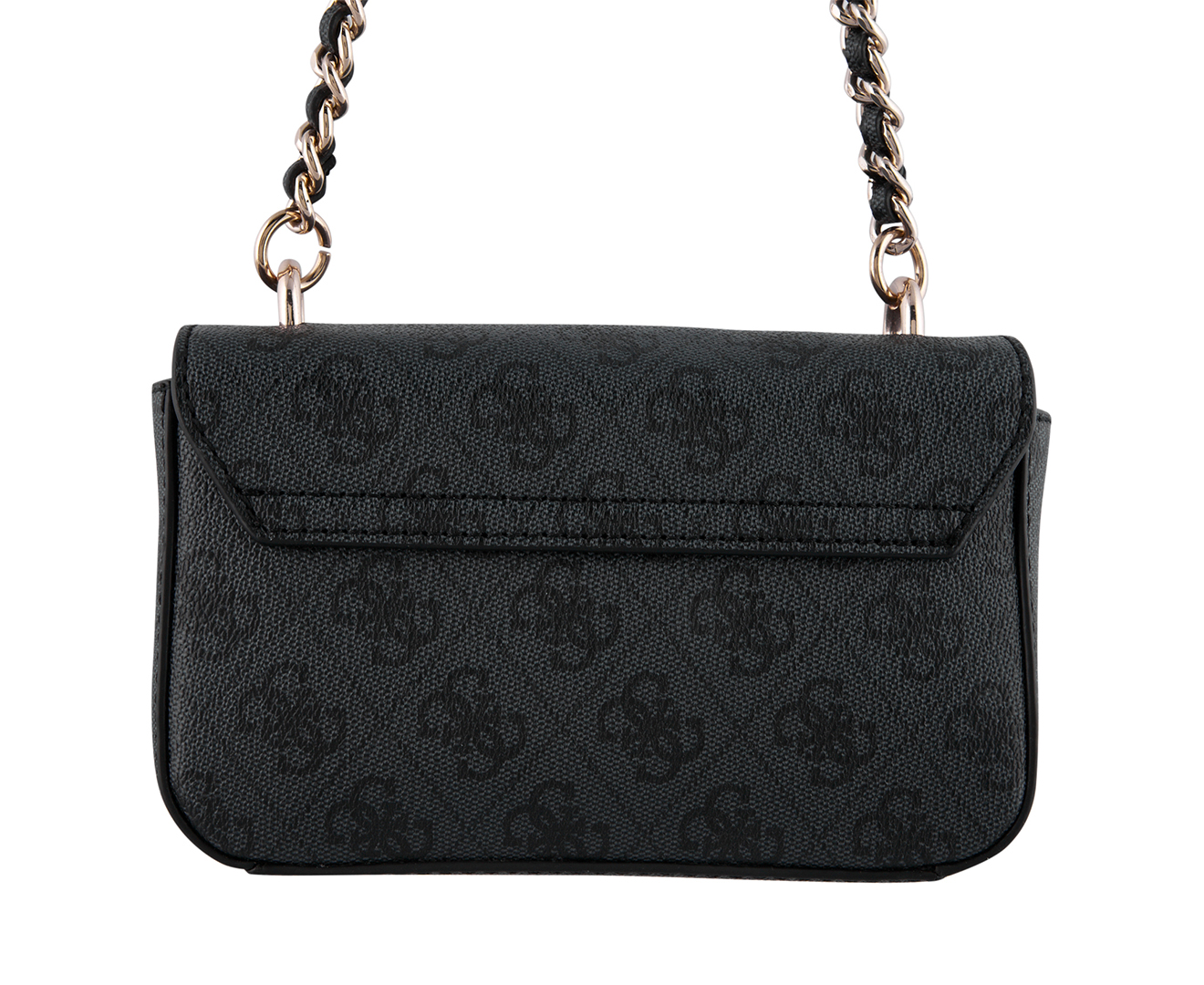 Guess Didi Mini Crossbody Flap Bag Coal Logo - Boros Bags