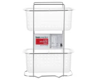 Boxsweden 2-Tier Bathroom Storage Stand - Frosted White