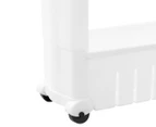 Boxsweden 3-Tier Slim Storage Shelf - White