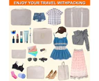 10 Packing Cubes Set for Travel Packing Organizers for Luggage Suitcase,Beige(One Free Giveaway As Seen On Photo)