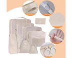 10 Packing Cubes Set for Travel Packing Organizers for Luggage Suitcase,Beige(One Free Giveaway As Seen On Photo)