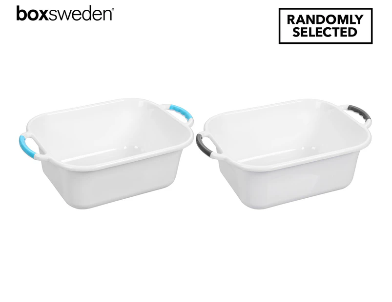 2 x Boxsweden 12.5L Rectangular Basin / Washing Basket - Randomly Selected