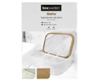 Boxsweden 15.5cm Bano Organiser Box w/ Mirror Top - White/Natural