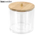 Boxsweden 11cm Bano Accessories Container w/ Bamboo Lid - Natural/Clear