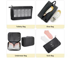 9 Set Packing Cubes Travel Luggage Organizer for Suitcase Clothes Storage Bag,Black(Inclues one free Gift as seen on photo)
