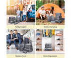 9 Set Packing Cubes Travel Luggage Organizer for Suitcase Clothes Storage Bag,Grey(Inclues one free Gift as seen on photo)