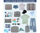 11 Packing Cubes Set for Travel Packing Organizers for Luggage Suitcase,Grey(Inclues one free Gift as seen on photo)