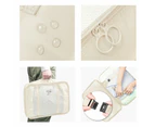 8 Set Packing Cubes for Suitcases Travel Luggage Packing Organizers,Beige(Inclues one free Gift as seen on photo)