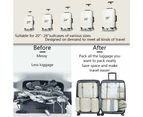9 Set Travel Luggage Suitcase Organizer Packing Cubes Packing Organisers,Beige(Inclues one free Gift as seen on photo)