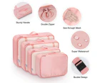 9 Set Travel Luggage Suitcase Organizer Packing Cubes Packing Organisers,Pink(Inclues one free Gift as seen on photo)