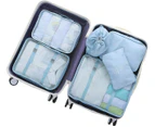 7 Set Luggage Packing Organizers Packing Cubes Set for Travel,Blue(Inclues one free Gift as seen on photo)