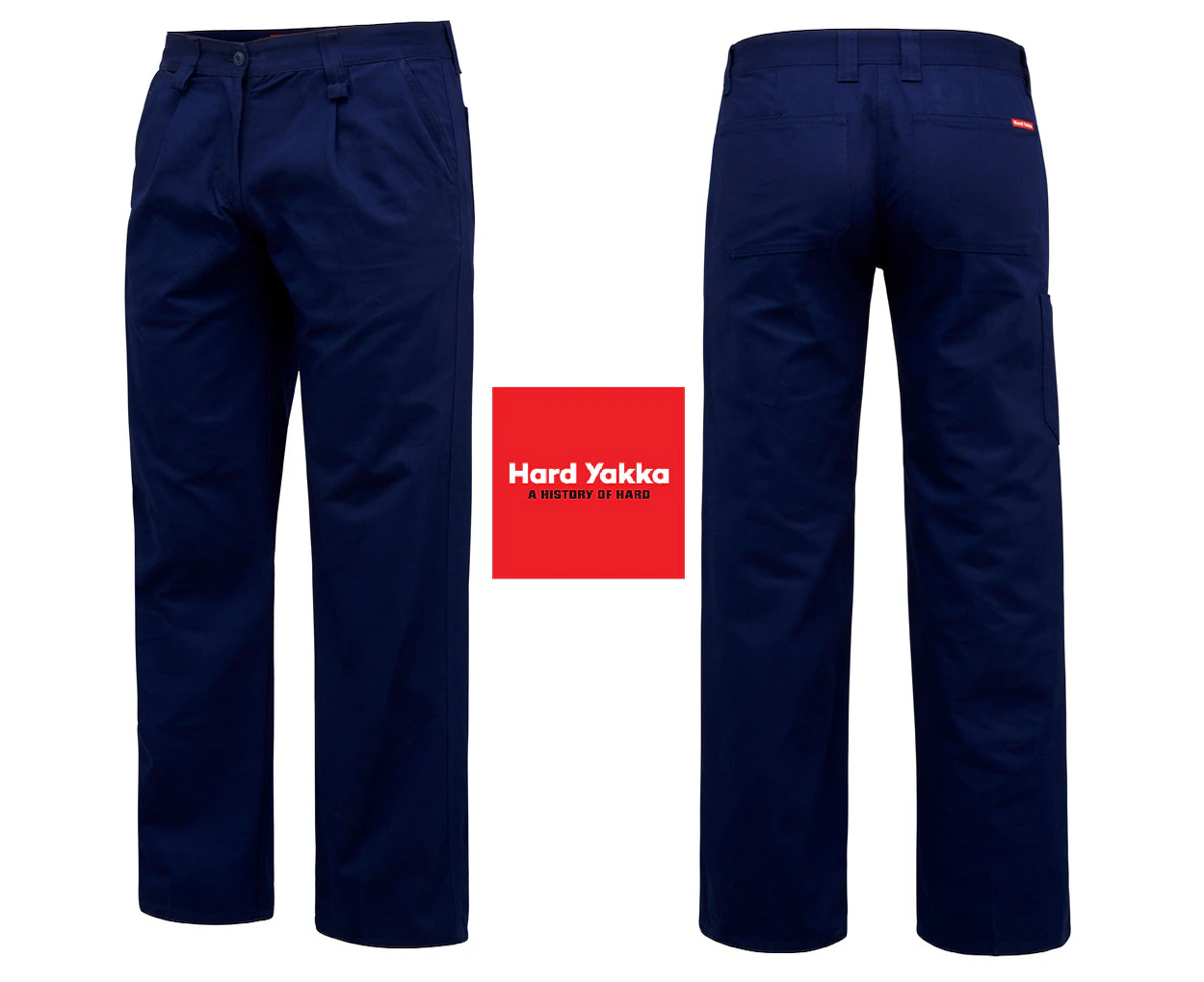 Womens Hard Yakka Drill Pant Pants Tradie Trade Navy Ladies Pockets Construction - Navy