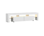 Artiss Entertainment Unit TV Cabinet LED 189cm White Elo