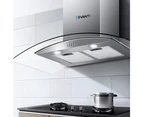 Devanti 900mm Range Hood 90cm Rangehood Glass Canopy