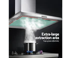 Devanti 600mm Range Hood 60cm Rangehood Stainless Steel