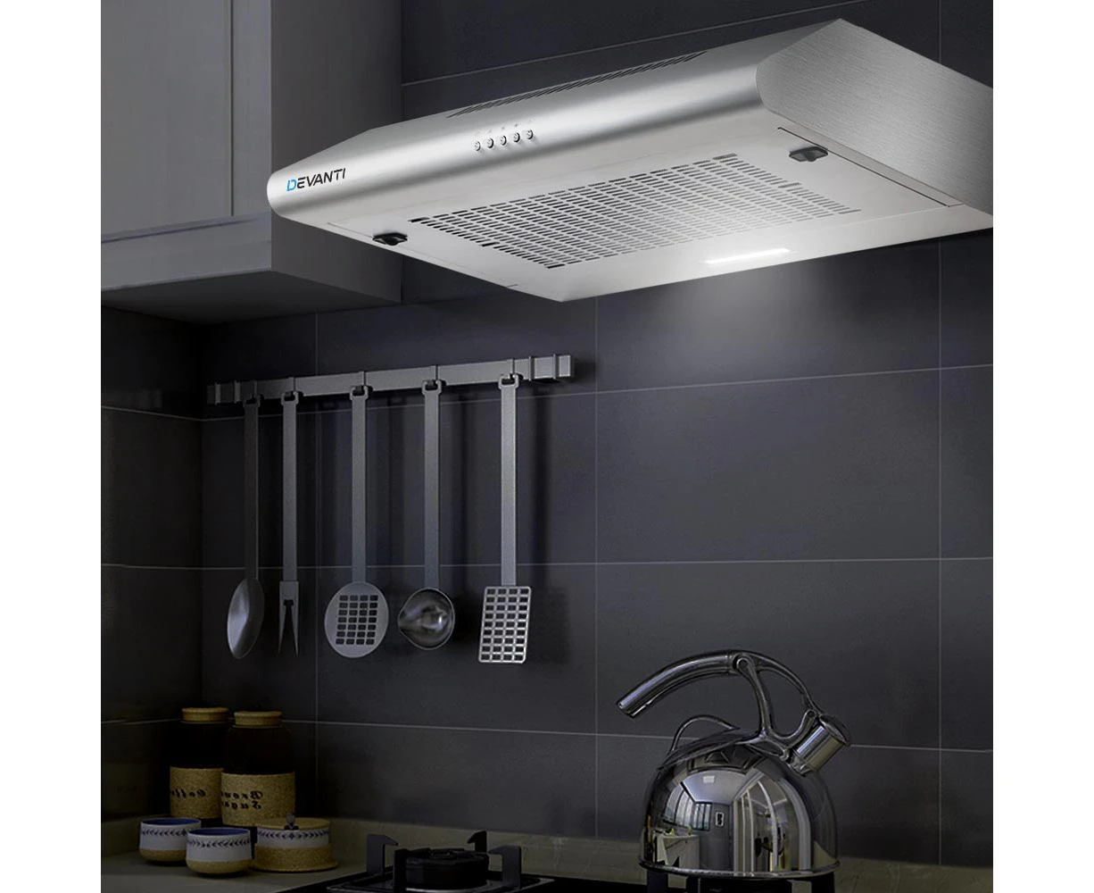 Devanti 600mm Range Hood 60cm Rangehood Stainless Steel