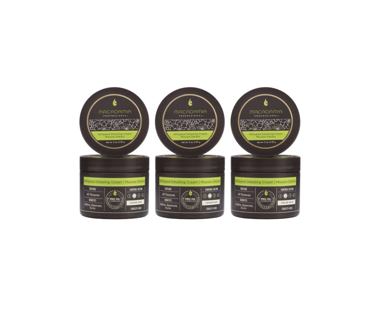 3 x Macadamia Professional Whipped Detailing Cream 57g