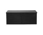 Gardeon Outdoor Storage Box 390L Container Lockable Garden Bench Shed Tools Toy All Black