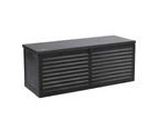 Gardeon Outdoor Storage Box 390L Container Lockable Garden Bench Shed Tools Toy All Black