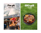 Grillz Fire Pit BBQ Grill 82cm