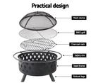 Grillz Fire Pit BBQ Grill 82cm