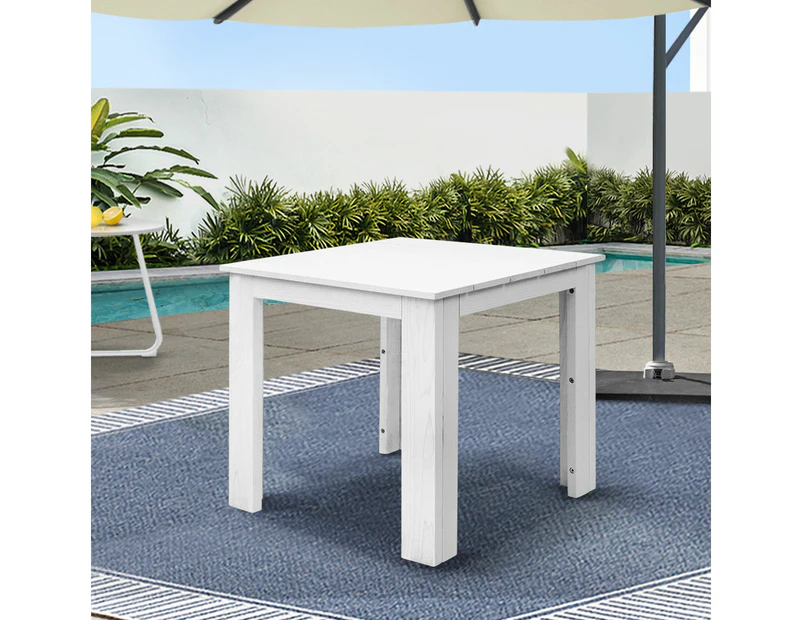 Gardeon Coffee Side Table Wooden Desk Outdoor Furniture Camping Garden White