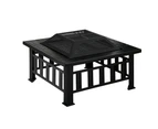 Grillz Fire Pit BBQ Grill 2-In-1 Table